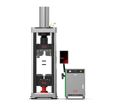 Máquina de ensayos universal servohidráulica, de un espacio y con agarre de cuña