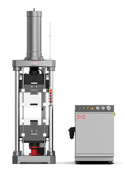 Máquina de ensayo universal servohidráulica, espacio único, agarre de acción lateral