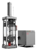 Máquina de ensayo universal servohidráulica, espacio único, agarre de acción lateral